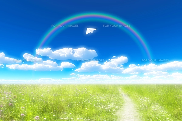 青空と草原の写真素材 [FYI00048007] | ストックフォトの Qlean Market