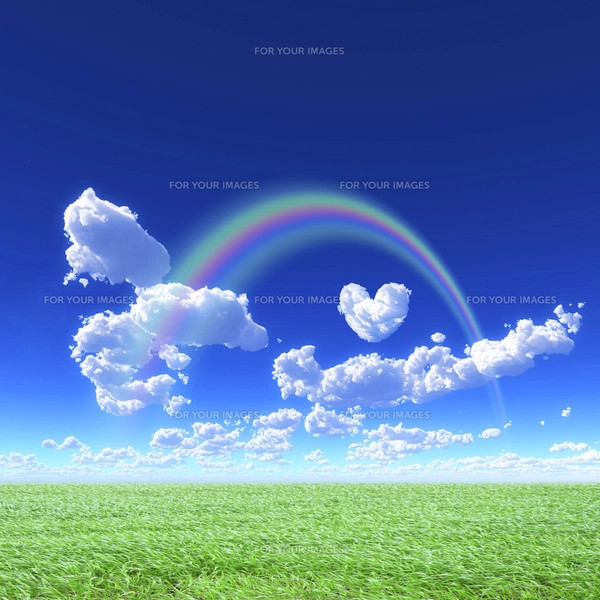 ハートの雲の写真素材 [FYI00047529] | ストックフォトの Qlean Market