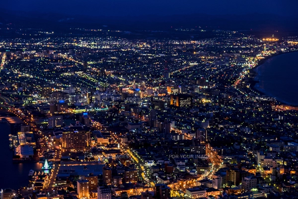 冬の函館山より100万ドルの夜景の写真素材 [FYI00366115] | ストック