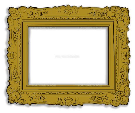 クラシック人物画 金色フレーム クラシックな額縁のイラストの写真素材 [FYI00416168] | ストック