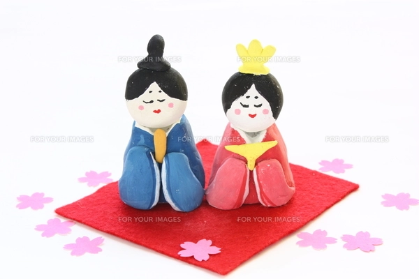 【紙粘土ハンドメイド】ひな人形 背景屏風付き 紙粘土手作りひな人形の写真素材 [FYI00429032] | ストックフォトの