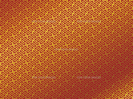 金の和柄 紗綾形（さやがた）のイラスト素材 [FYI00544510] | ストック