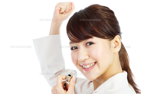 笛を吹くビジネスウーマンの写真素材 [FYI00557212] | ストックフォト