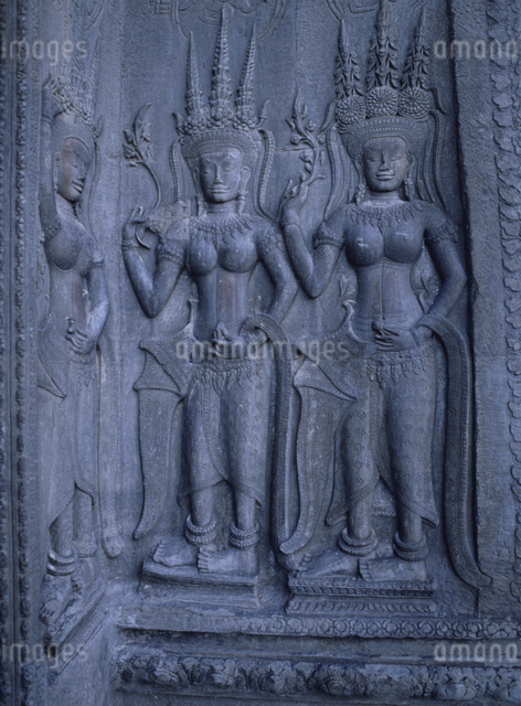 アプサラの女性神の彫刻の写真素材 [FYI01503840] | ストックフォトの