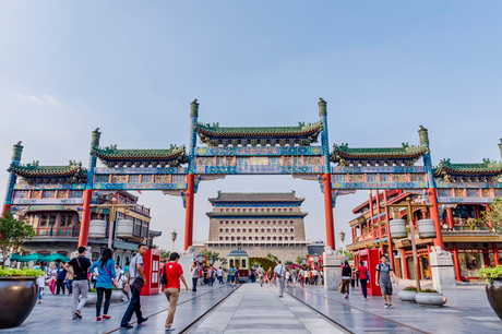 前門大街の正陽門の写真素材 [FYI02039337] | ストックフォトの Qlean Market