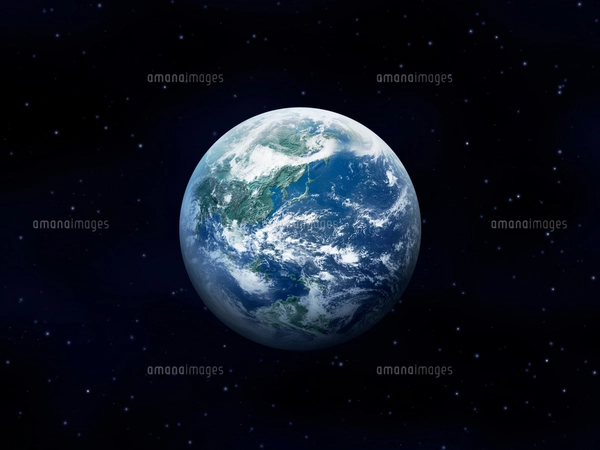 黒背景の地球全景のイラスト素材 [FYI01417754] | ストックフォトの