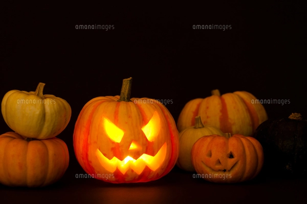 ハロウィンかぼちゃ（ジャック・オ・ランタン）の写真素材
