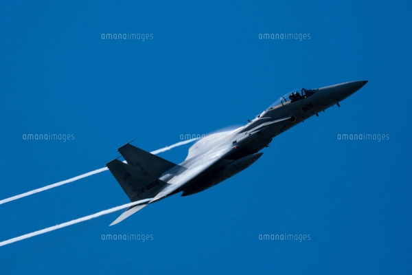F-15戦闘機 ベイパー アフターバーナーの写真素材 [FYI02995628