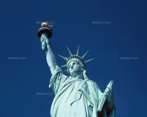 自由の女神像 リバティ島 ニューヨーク アメリカの写真素材