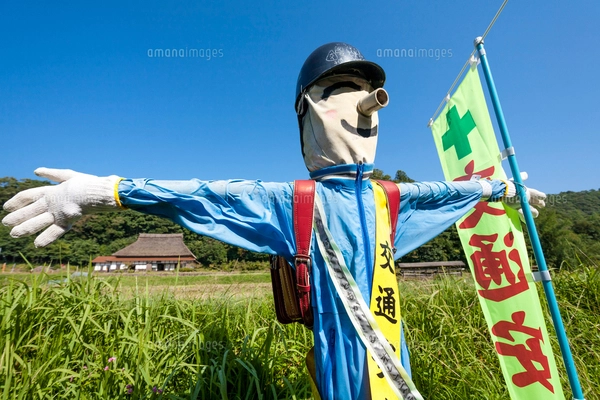 交通安全の案山子の写真素材 [FYI03374494] | ストックフォトの Qlean