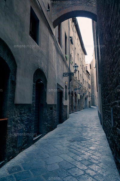 イタリア フィレンツェの古い街並みの写真素材 [FYI03409221