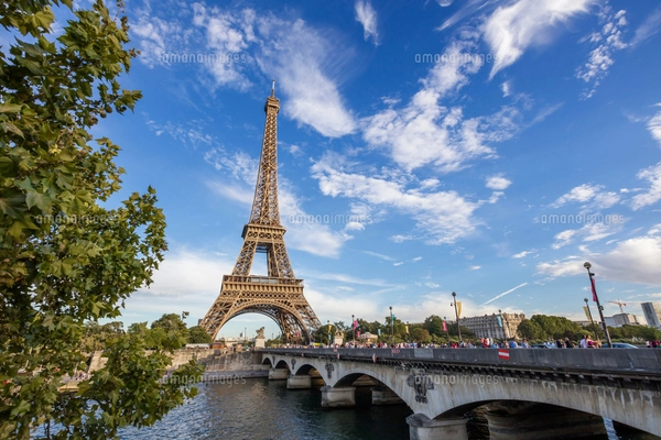 Van Lod ヴァン・ロッド 油彩画 パリの風景 エッフェル塔 サイン入り