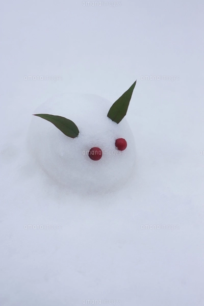 雪うさぎページ 雪うさぎの写真素材 [FYI03459352] | ストックフォトの Qlean Market