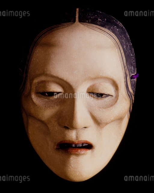 能面 木彫り 痩せ女 能面 痩女 文化遺産オンライン