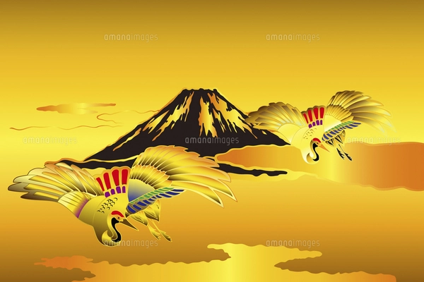富士山 水彩画 鶴の絵 楽天市場】絵画 日本画 赤富士群鶴 (山岸春園) 送料無料 【肉筆