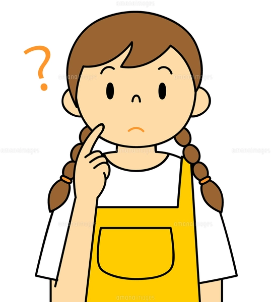 エプロンを着ている若い女性 ガッツポーズ イラストのイラスト素材