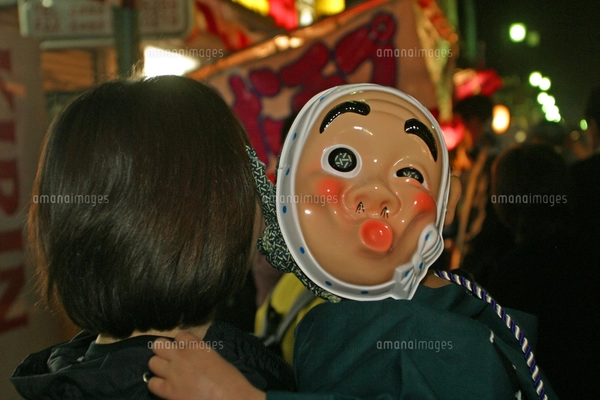 川越祭り(ひっかわせ) 10月 川越祭り 夜の曳っかわせ（ひっかわせ)の写真素材