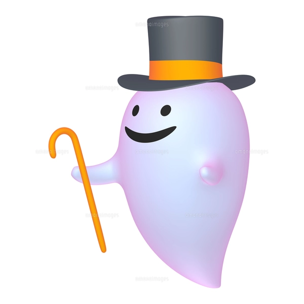 kaho すのチル おばけハット Halloween ハロウィン シルクハットのオバケ プラスチックカラー（1-4）の