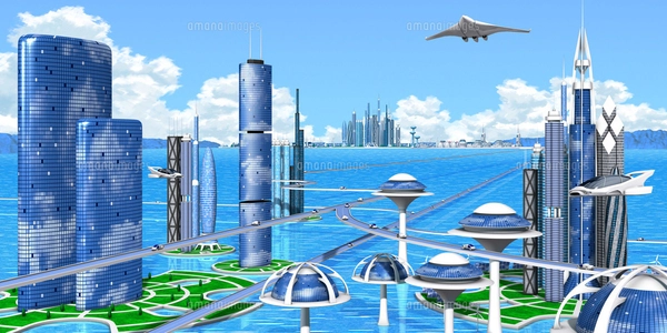 海洋未来都市wideのイラスト素材 [FYI04740366] | ストックフォトの