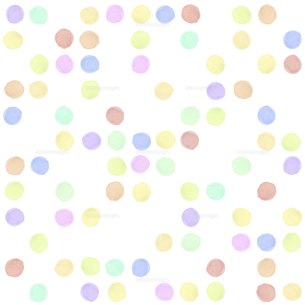 手描き水彩水玉のフレームのイラスト素材 [FYI04845859] | ストック