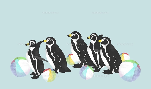 手描きペンギン絵画B4サイズ 手描きペンギン絵画B4サイズ 【公式通販】