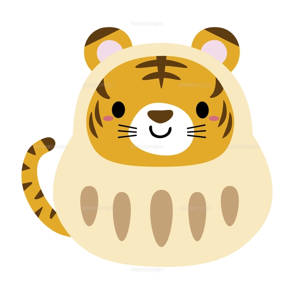 寅 干支 だるま イラスト 05のイラスト素材 [FYI04974270] | ストック