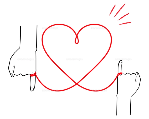 赤い糸 イラスト シンプルのイラスト素材 [FYI05015316] | ストックフォトの Qlean Market（キュリンマーケット）