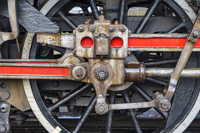 若桜鉄道 若桜駅に動態保存されているC12形蒸気機関車のクロスヘッド