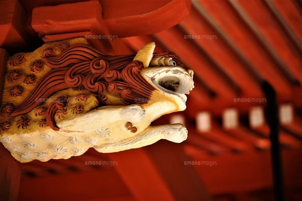 日御碕神社のの木鼻彫刻。の写真素材 [FYI07574179] | ストックフォト