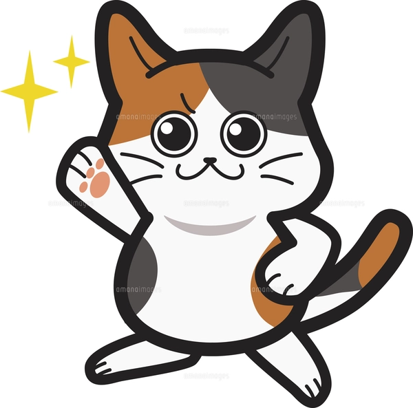 白黒猫のイラストセット・ポーズ集 手描きイラスト素材集の