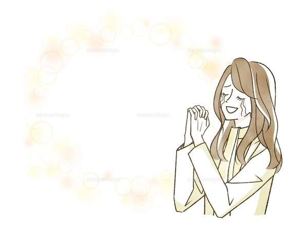 泣いて祈っている女性のイラスト素材 [FYI07916807] | ストックフォト