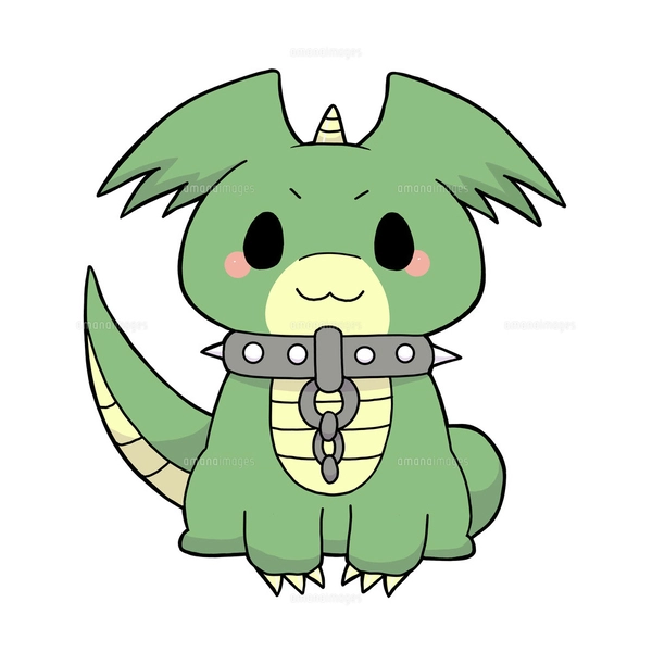 ちびドラゴン・翼ありのイラスト素材 [FYI07920135] | ストックフォト