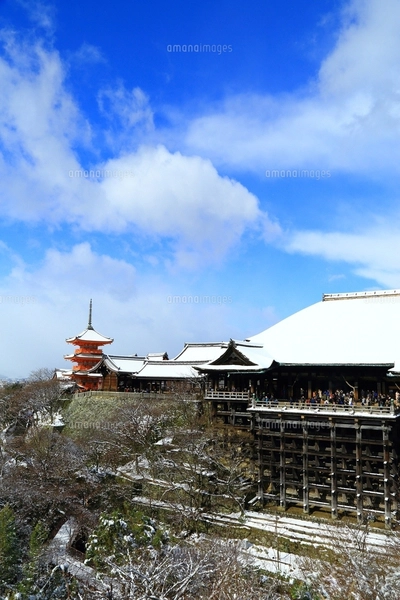 清水寺雪景色 京都府の写真素材 [FYI07443746] | ストックフォトの