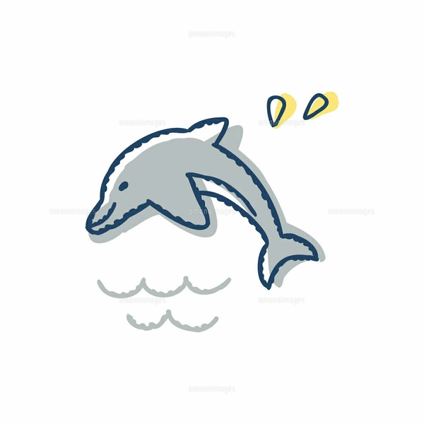 専用 手描きイラスト イルカ イルカの手描きイラストのイラスト素材 [75360040] - PIXTA