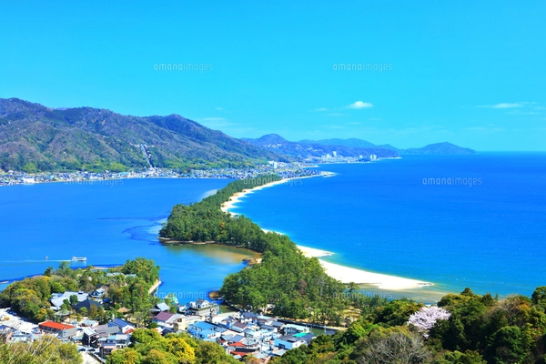 大内峠一字観公園からの天橋立の夜明けの写真素材 [FYI04952594