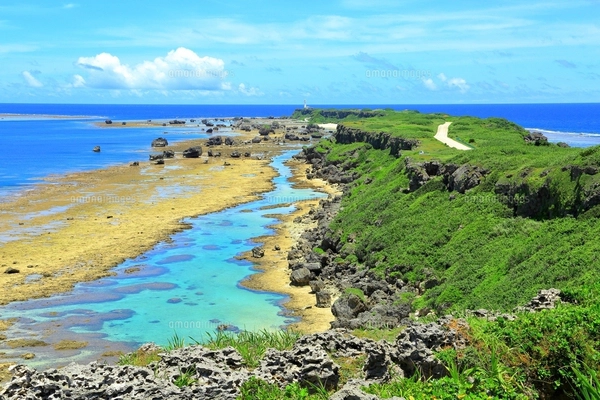 写真 風景 全紙サイズ 沖縄宮古島東平安名崎『翠玉のかなた』 写真