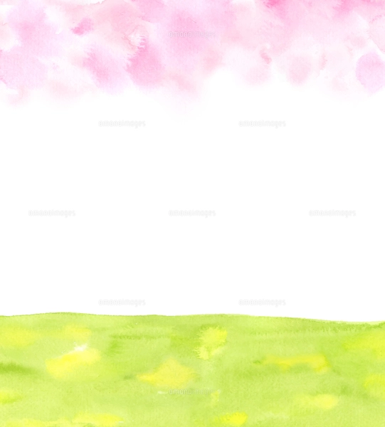 ピンクの水彩テクスチャによる和紙の背景フレームのイラスト素材