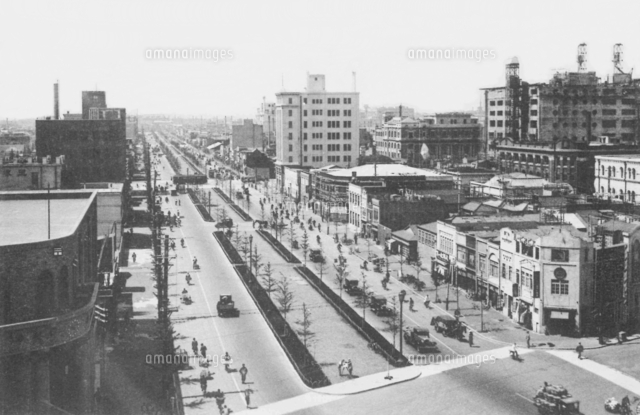 古写真 1929-1933年 東京 江戸橋から望む昭和通りの街並み（汐留方面