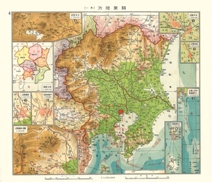 古地図 1920年の関東地方のイラスト素材 [FYI08312599] | ストック