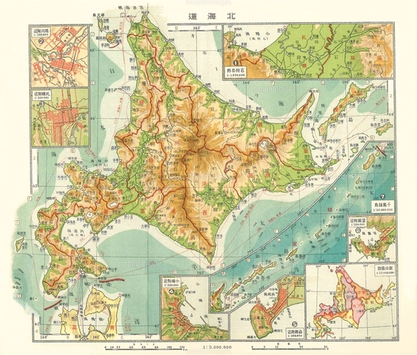 古地図 古地図 1920年の中国・四国地方のイラスト素材 [FYI08313681